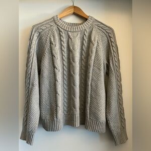 GAP Gray Cable Knit Sweater